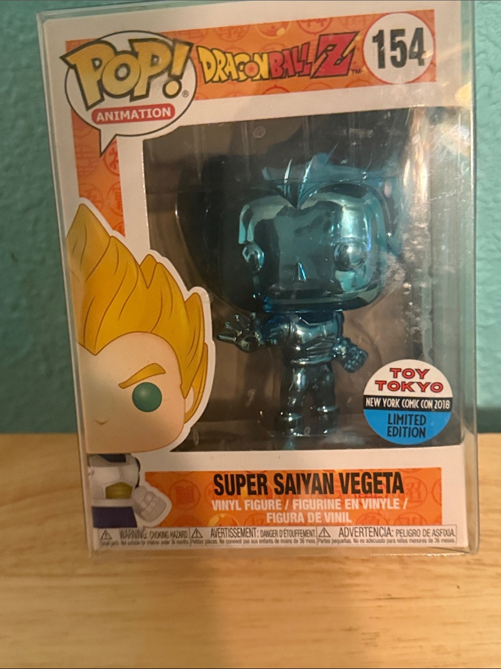 Funko Pop! Animation Super Saiyan Vegeta Metallic Blue Chrome Figure